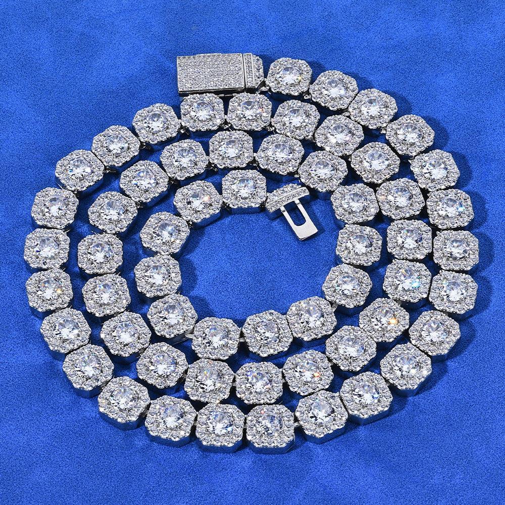 Custom S925 Sterling Silver Baguette Chain | Luxury Men's Hip Hop Bling | Caratix - CaratixJewelry