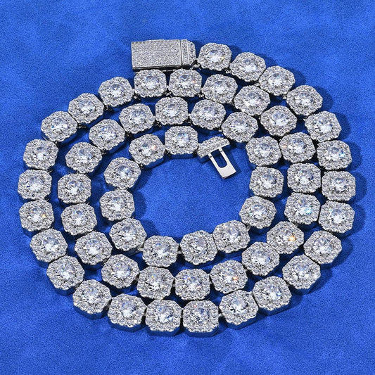 Custom S925 Sterling Silver Baguette Chain | Luxury Men's Hip Hop Bling | Caratix - CaratixJewelry