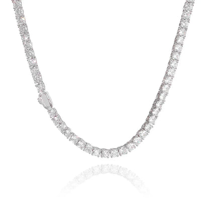 Zircon Tennis Chain Necklace Spring Clasp for Men & Women | Caratix Jewelry - CaratixJewelry