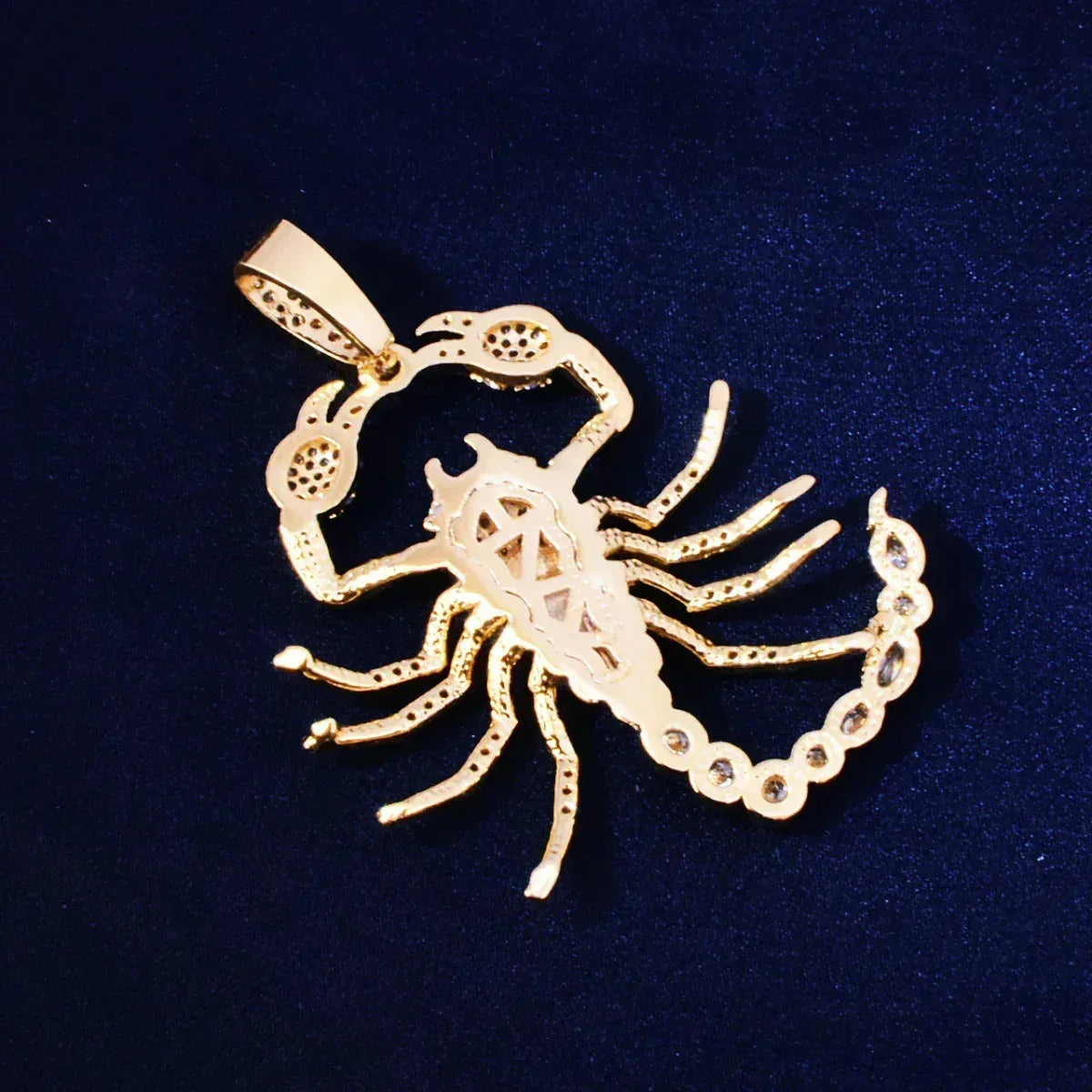 Iced Out Scorpion Pendant Necklace for Men – Hip Hop CZ Streetwear Jewelry - CaratixJewelry
