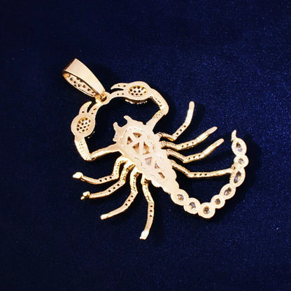 Iced Out Scorpion Pendant Necklace for Men – Hip Hop CZ Streetwear Jewelry - CaratixJewelry