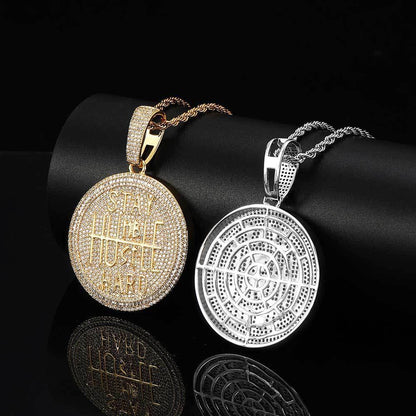 High-Quality Letter Pendant Necklace with Full Zircon Stones for Men | Caratix Jewelry - CaratixJewelry