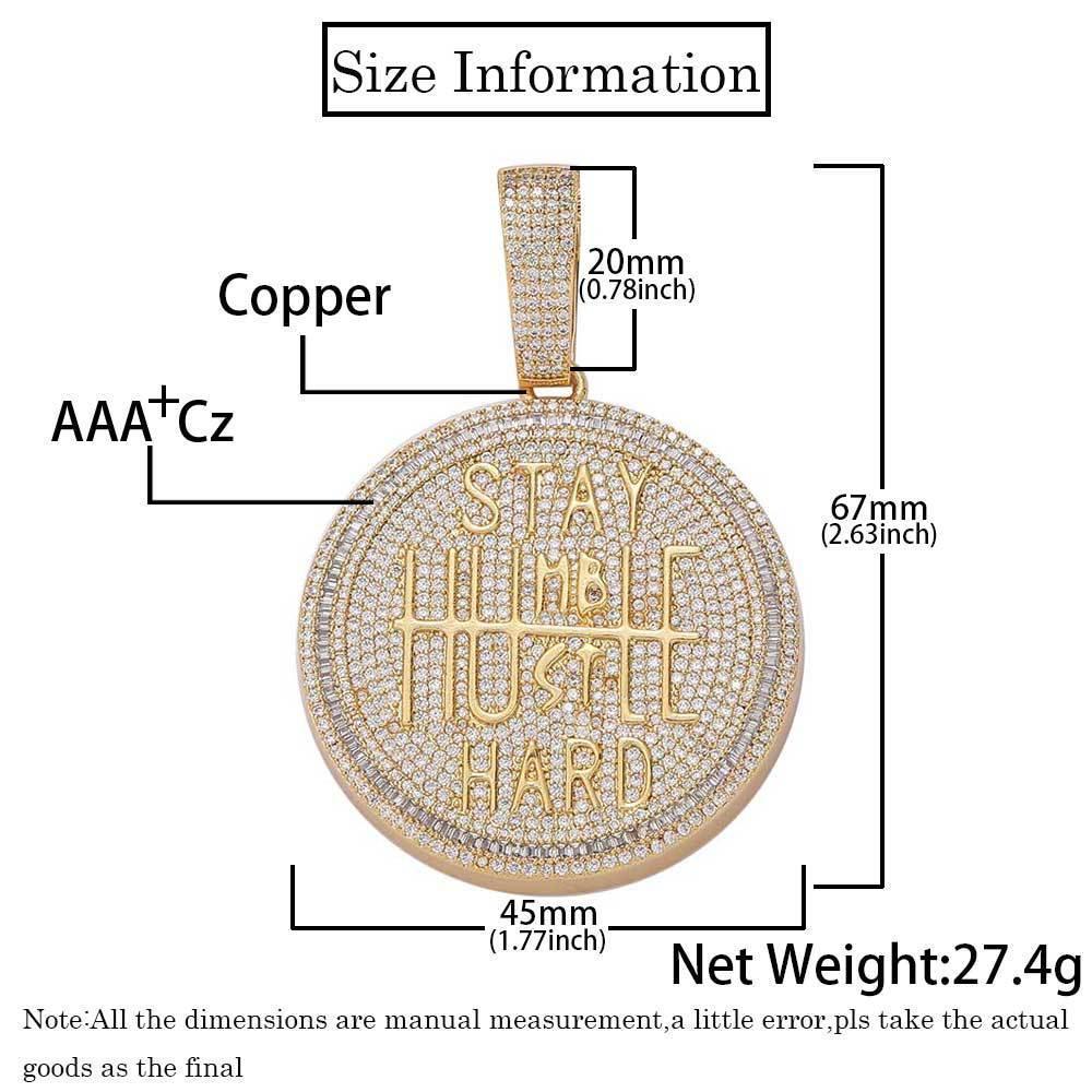 High-Quality Letter Pendant Necklace with Full Zircon Stones for Men | Caratix Jewelry - CaratixJewelry
