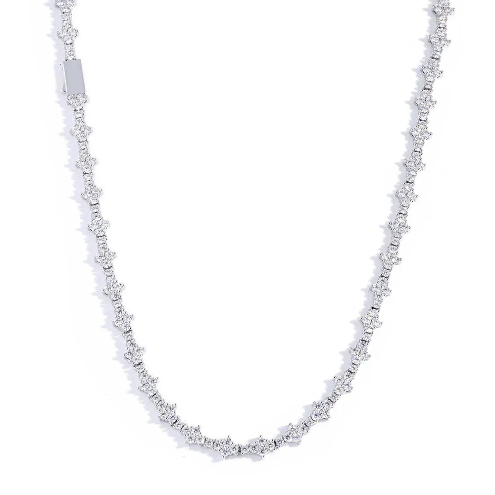 Custom 18K Gold Airplane Moissanite Tennis Chain | Luxury Women's Hip Hop Bling | Caratix - CaratixJewelry