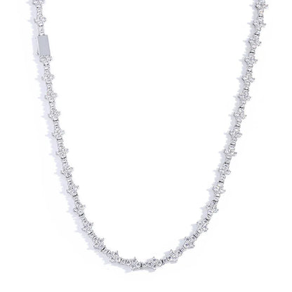 Custom 18K Gold Airplane Moissanite Tennis Chain | Luxury Women's Hip Hop Bling | Caratix - CaratixJewelry