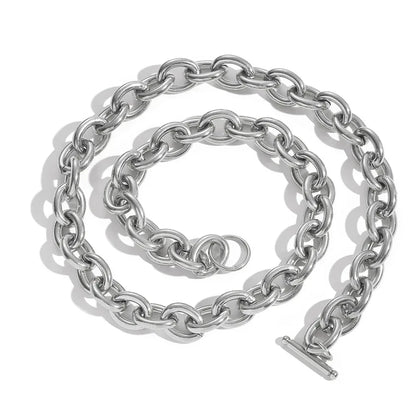 12mm Stainless Steel Cross O Chain Necklace Short Hip Hop Style for Men | Caratix Jewelry - CaratixJewelry
