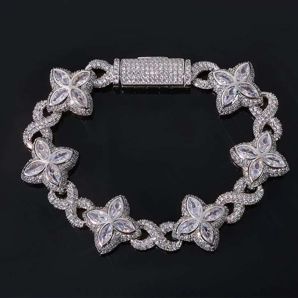 Infinity Zircon Cuban Link Bracelet Luxury Hip Hop Jewelry - CaratixJewelry