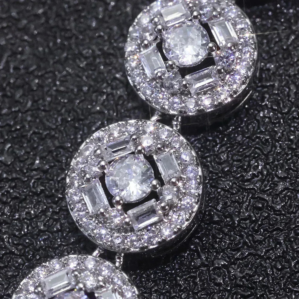 Custom Round & Baguette Mixed-Cut Cluster Bracelet | Elite Bling Jewelry | Caratix - CaratixJewelry
