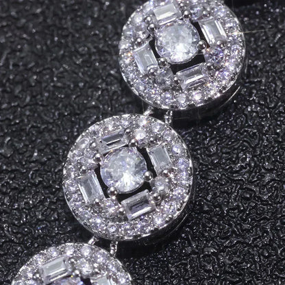Custom Round & Baguette Mixed-Cut Cluster Bracelet | Elite Bling Jewelry | Caratix - CaratixJewelry