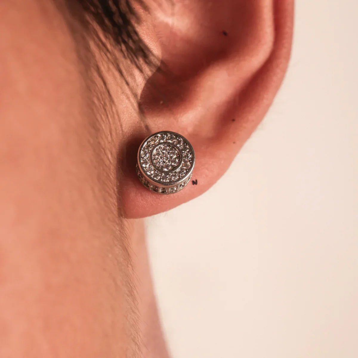 Iced Out Hip Hop Studs - Square & Round CZ Earrings for Men
