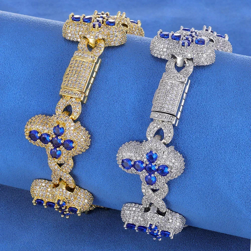 Cross Pendant Zircon Necklace for Men Hip Hop Jewelry Gold Chain Rapper Style | Caratix Jewelry - CaratixJewelry