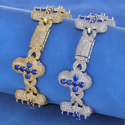 Cross Pendant Zircon Necklace for Men Hip Hop Jewelry Gold Chain Rapper Style | Caratix Jewelry - CaratixJewelry