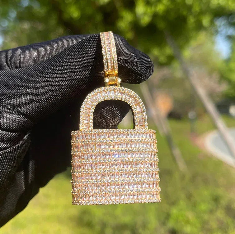Unisex "Sweet & Cool" Lock Necklace | Premium Copper CZ Minimalist Jewelry - CaratixJewelry