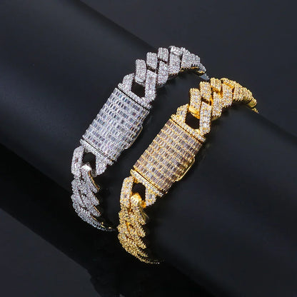 Custom 14mm Cuban Chain Bracelet - CaratixJewelry