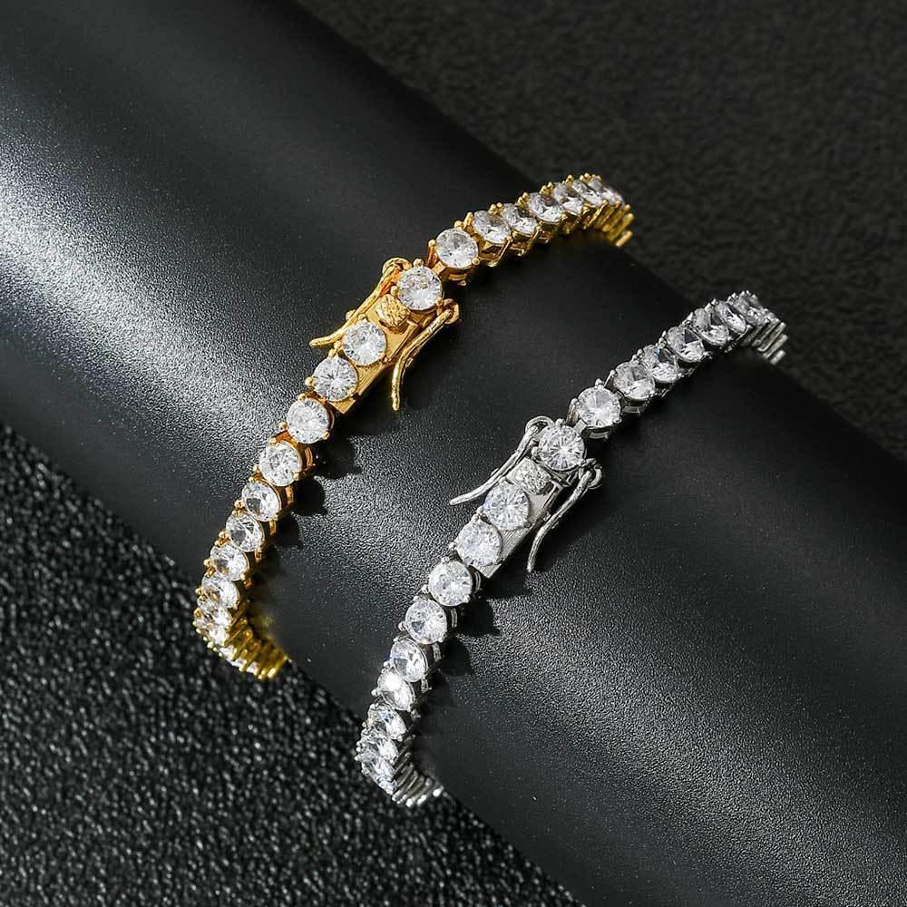 4mm Tennis Chain Bracelet with Prong-Set Zircon for Men & Women | Caratix Jewelry - CaratixJewelry