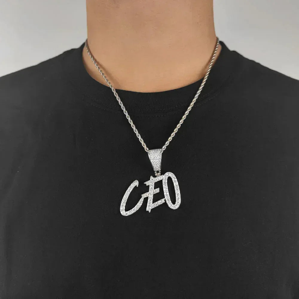 Custom Hip Hop Letter & Number Pendant Necklace with Zircon Stones for Men and Women | Caratix Jewelry - CaratixJewelry