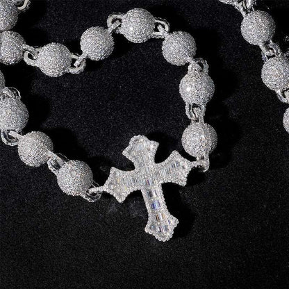 Moissanite Cuban Link Necklace | S925 Silver Men’s Iced Out Hip Hop Chain - CaratixJewelry
