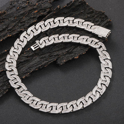 16mm Pig Nose Cuban Chain Mixed Set Zircon - CaratixJewelry