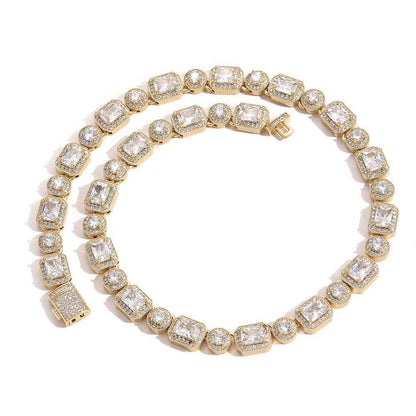 10mm Moissanite Candy Chain for Men – S925 Sterling Silver Luxury Hip Hop Necklace - CaratixJewelry