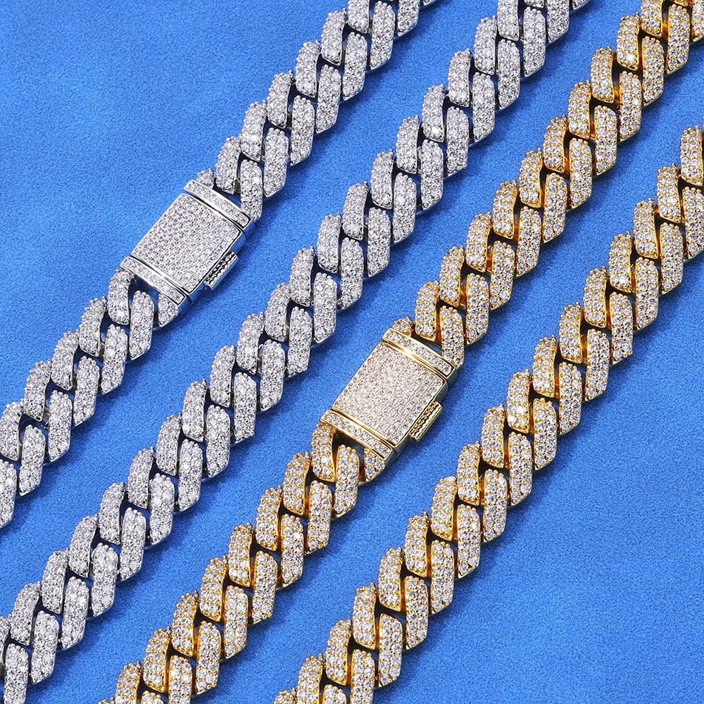 Gold Chain 10mm S925 Silver Single Row CZ Cuban Link Bracelet – Custom Rapper Jewelry for Men | Caratix Jewelry - CaratixJewelry