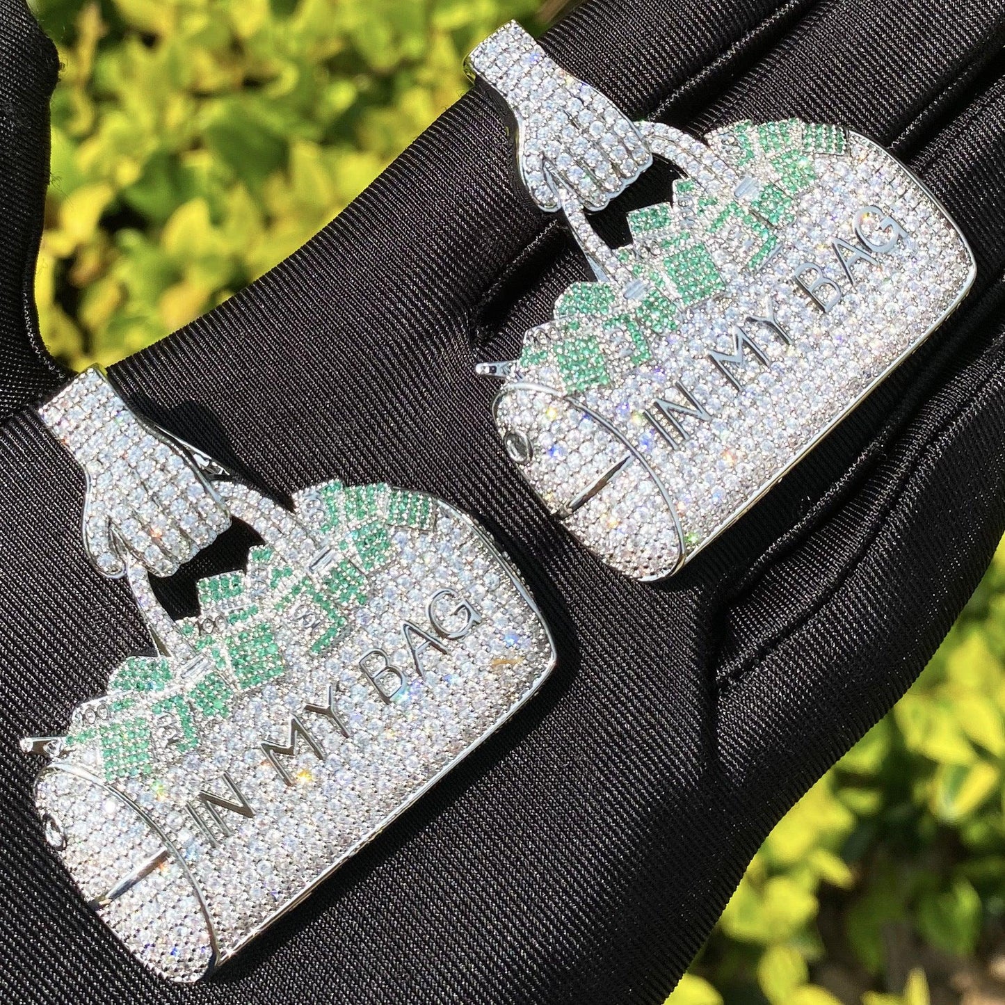 Women's "Secure The Bag" Handbag Necklace | Premium Copper CZ Wealth Jewelry - CaratixJewelry