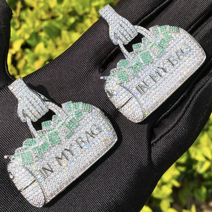 Women's "Secure The Bag" Handbag Necklace | Premium Copper CZ Wealth Jewelry - CaratixJewelry