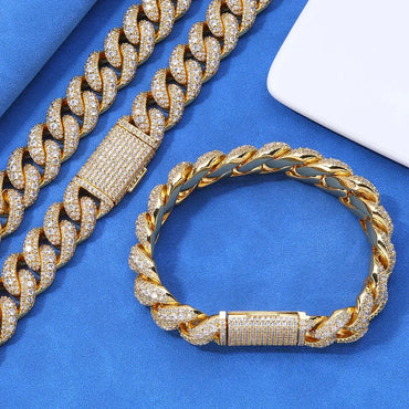 Bubble Iced Out Cuban Chain Zircon Necklace - CaratixJewelry