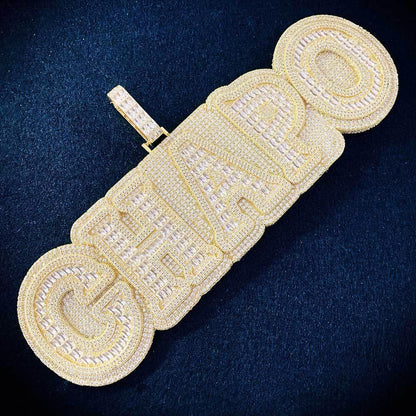 Round and Square Mixed Zircon Letter Pendant Necklace for Men and Women | Caratix Jewelry - CaratixJewelry