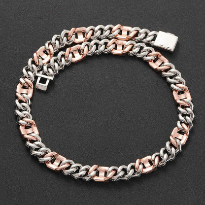 15mm Iced Out Cuban Chain Zircon Hip Hop Jewelry Necklace - CaratixJewelry