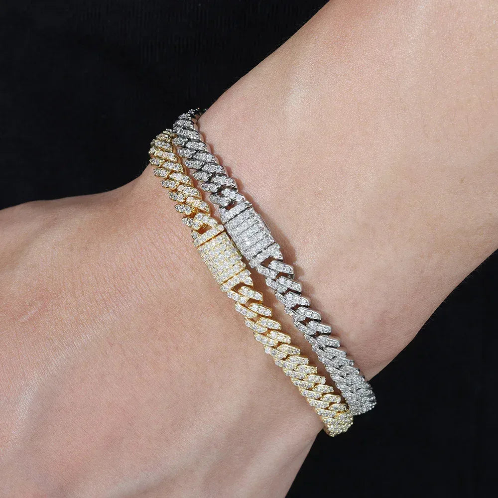 6mm Single Row Zircon Cuban Link Bracelet Luxury Hip Hop Jewelry - CaratixJewelry