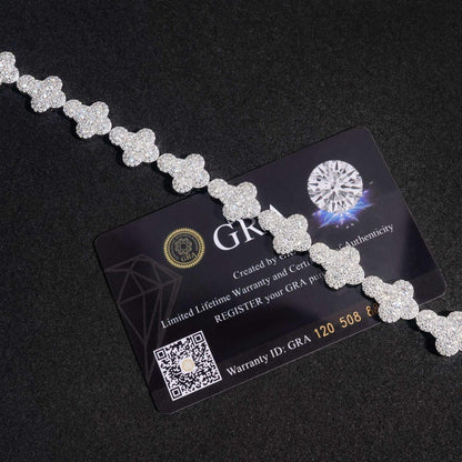 13mm Moissanite Cross Cuban Link Bracelet | S925 Silver Hip Hop Jewelry - CaratixJewelry