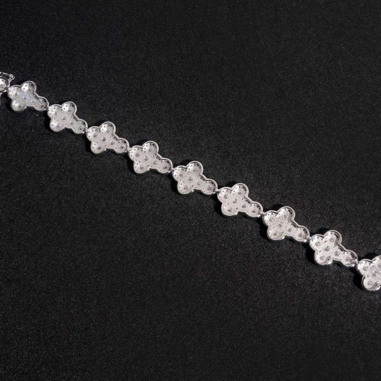 13mm Moissanite Cross Cuban Link Bracelet | S925 Silver Hip Hop Jewelry - CaratixJewelry