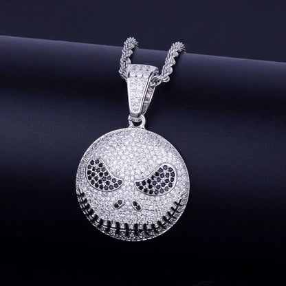 Hip Hop Skull Pendant Necklace for Men | Iced Out Pave CZ Lab Jewelry | Trendy Copper Zircon Ice Pendant | 2026 Streetwear | Caratix - CaratixJewelry