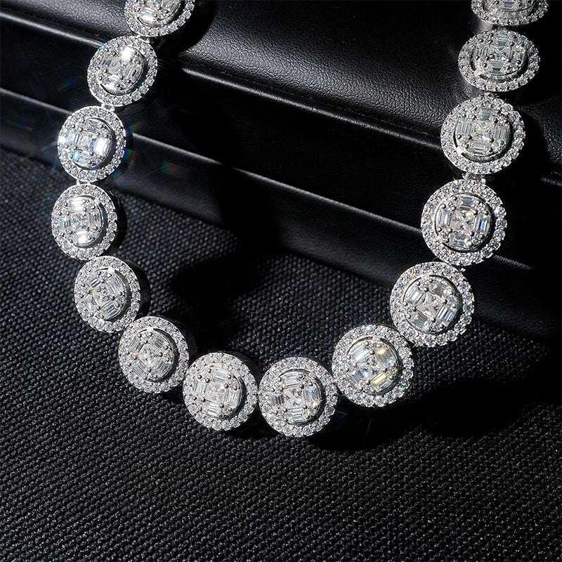 13mm Moissanite Cuban Link Necklace | S925 Silver Men’s Iced Out Hip Hop Chain - CaratixJewelry