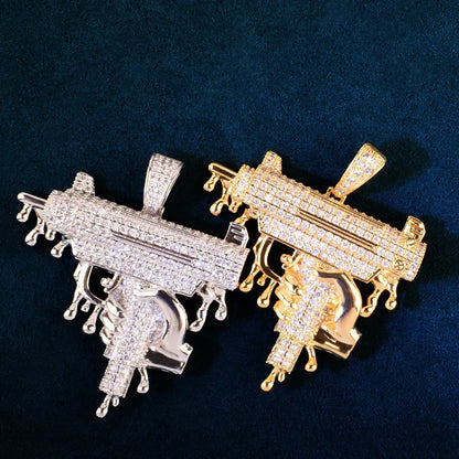 Hip Hop Rapper Style Pendant | CZ Iced Out Men’s Street Dance Trend Necklace - CaratixJewelry