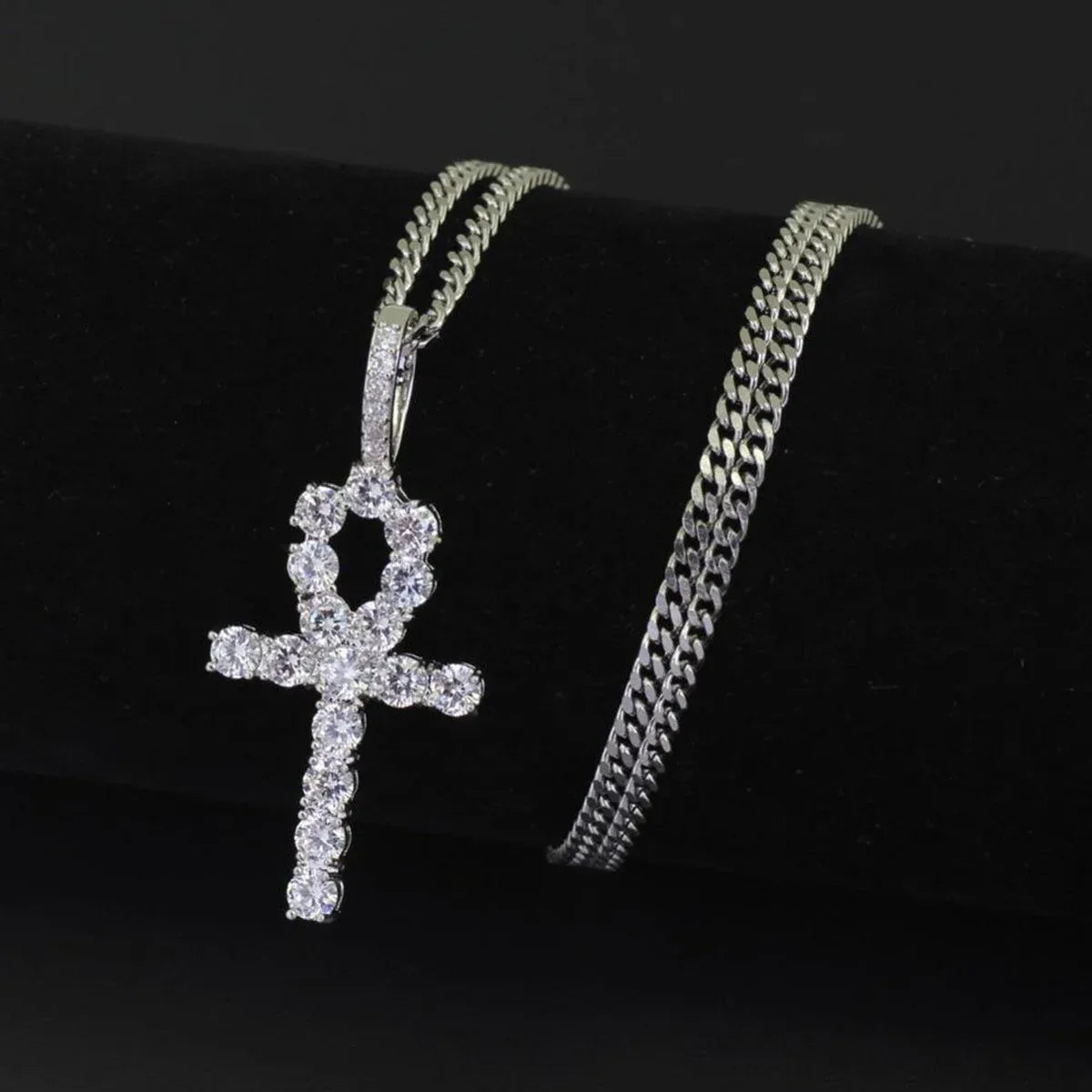 Men's Key of Life Necklace | Premium Copper CZ Egyptian Jewelry | Eternal Symbol Bling | Caratix - CaratixJewelry