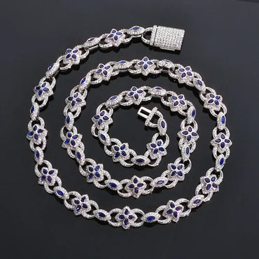 Custom Iced-Out Evil Eye & Infinity 8 Necklace | Colorful Zircon Iced Out Jewelry | Caratix - CaratixJewelry