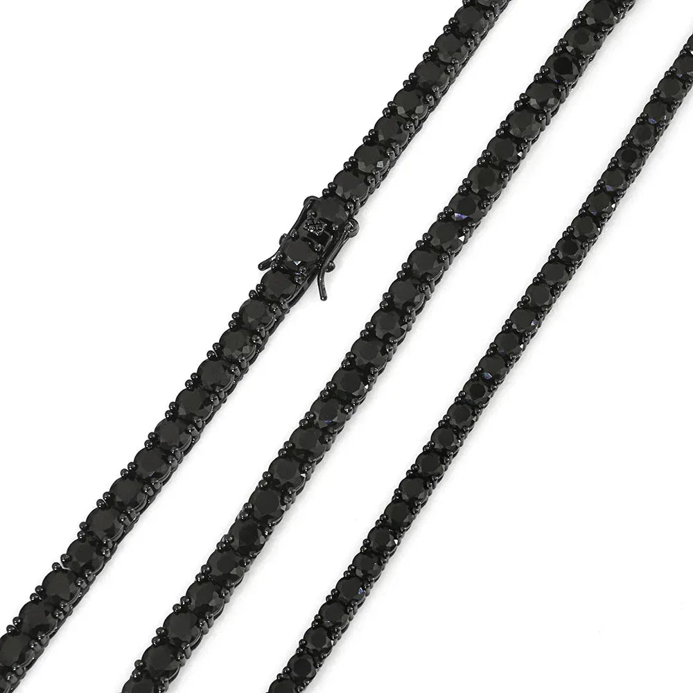 Zircon Tennis Chain Necklace Hip Hop Jewelry Gold Chain Rapper Style for Men & Women | Caratix Jewelry - CaratixJewelry