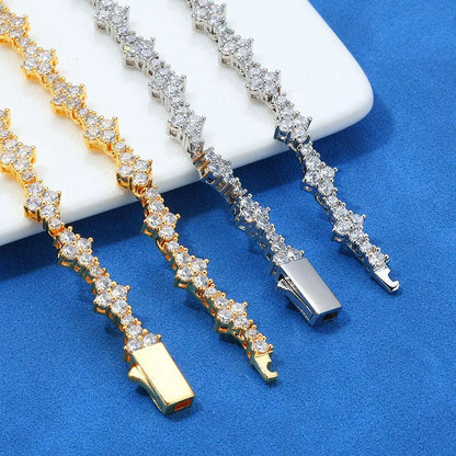 Airplane Moissanite Tennis Chain – S925 Sterling Silver Iced-Out Hip Hop Unisex Luxury Streetwear Necklace - CaratixJewelry
