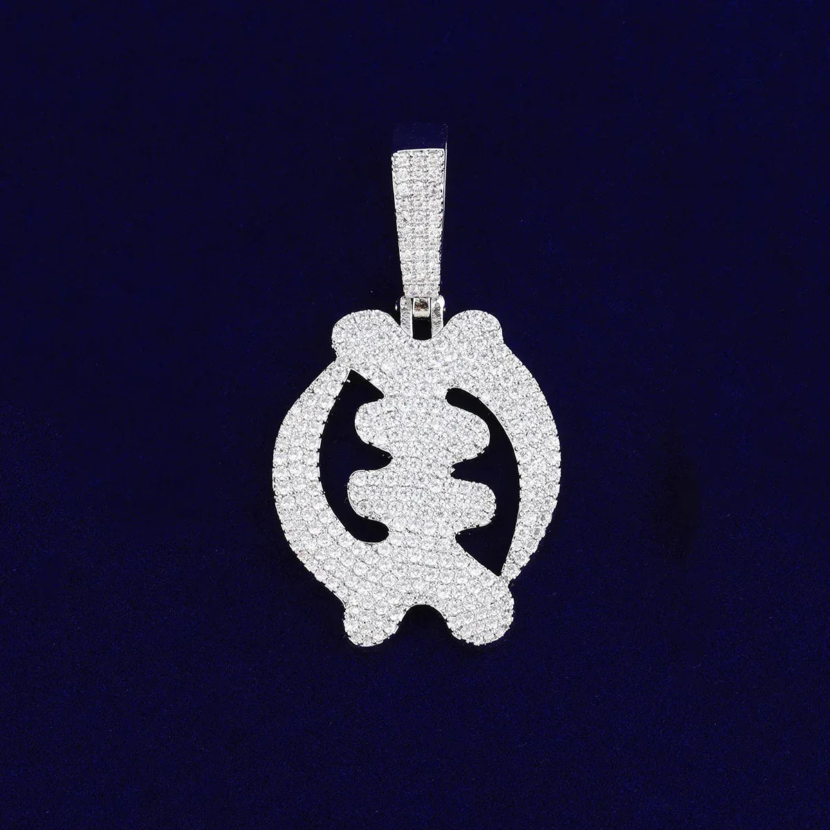 Iced Out Fish Bone Pendant | Women's Y2K Skeleton Necklace | Articulated Moving Fish Charm | Premium Copper CZ Hip Hop Jewelry | Cute & Edgy Bling | Caratix - CaratixJewelry