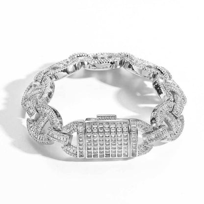 16mm Pig Nose Cuban Bracelet Zircon Hip Hop Jewelry for Men | Caratix Jewelry - CaratixJewelry