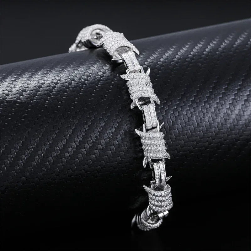 12.3mm Moissanite Cuban Link Necklace | S925 Silver Hip Hop Chain - CaratixJewelry