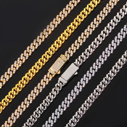 Custom 6mm Single-Row Iced Cuban Bracelet | Rapper Iced Out Chain - CaratixJewelry