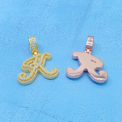 Custom S925 Silver Moissanite Initial Pendant | Iced Out Alphabet Letter | Caratix