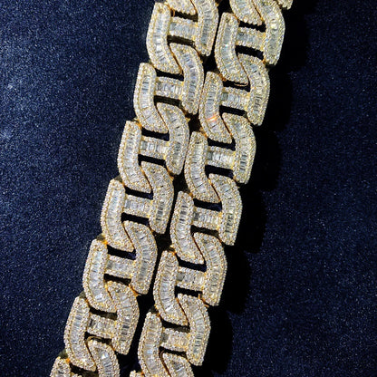 16mm Iced Out Irregular Cuban Chain Zircon Necklace - CaratixJewelry