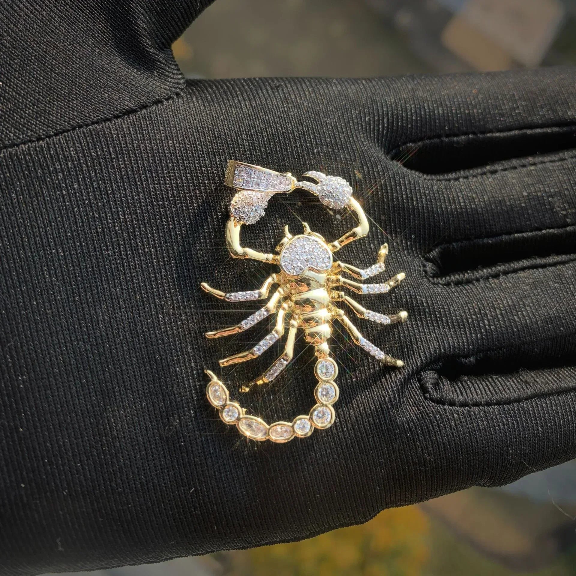 Iced Out Scorpion Pendant Necklace for Men – Hip Hop CZ Streetwear Jewelry - CaratixJewelry
