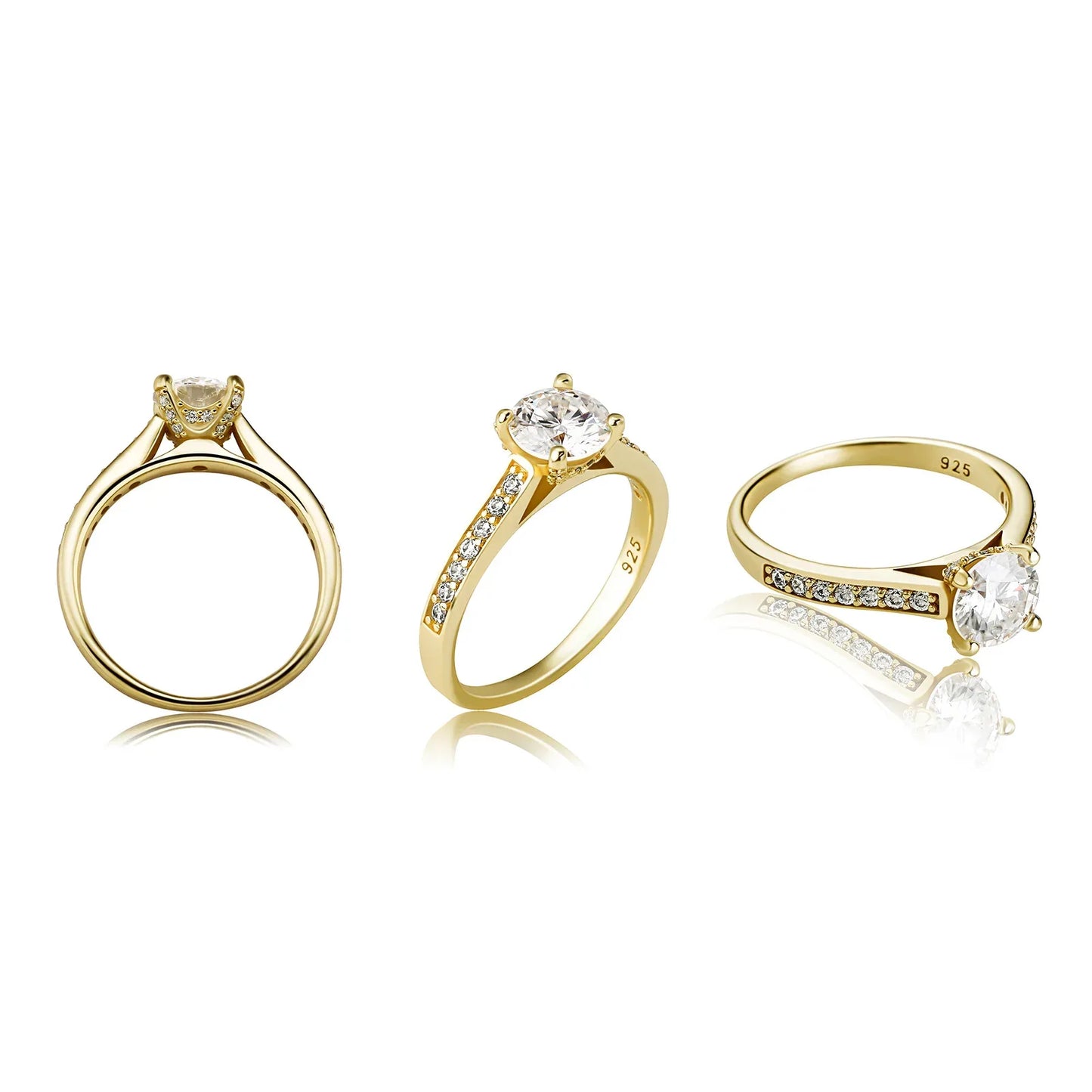 D Color VVS1 Moissanite Ring | S925 Silver Platinum Plated | Caratix