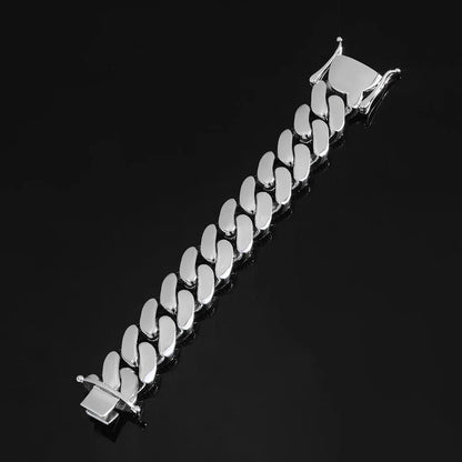 22mm Four Row Cuban Chain Necklace Zircon - CaratixJewelry