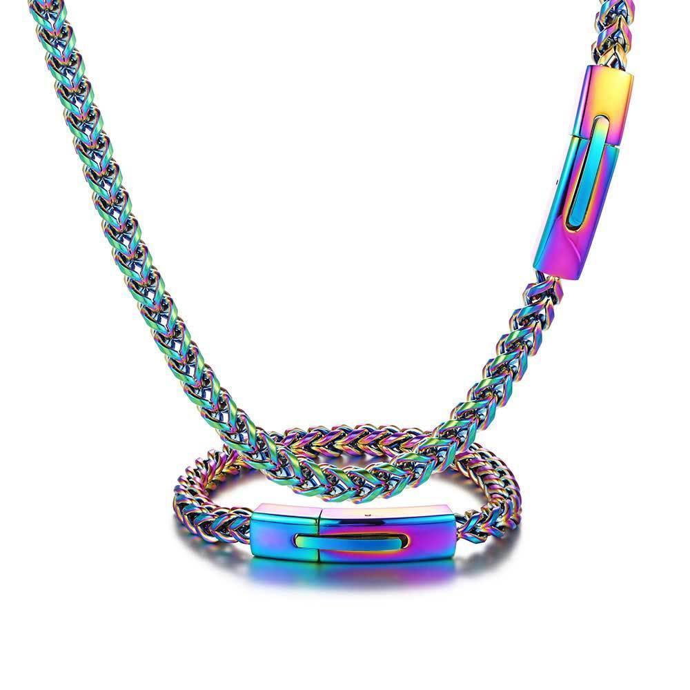6mm Reversible Link Hip Hop Necklace Rapper Iced Out Chain Style for Men | Caratix Jewelry - CaratixJewelry