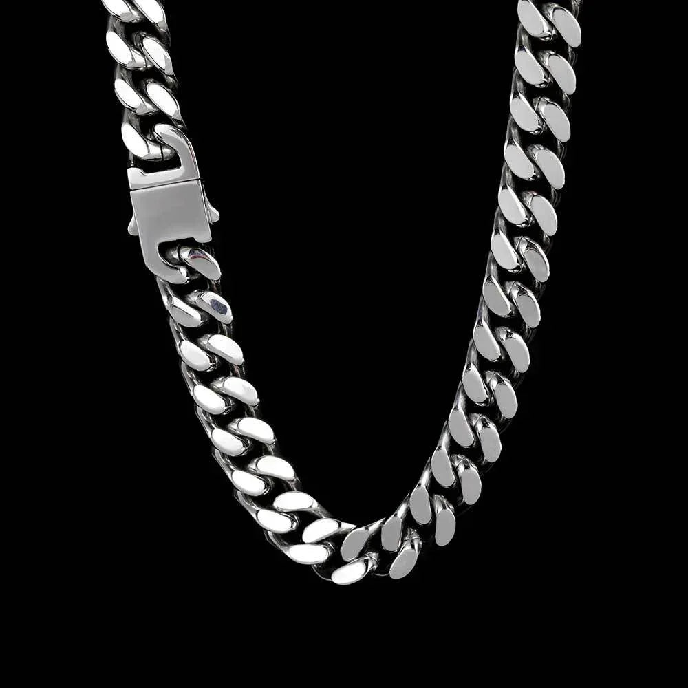 Stainless Steel Cuban Chain Necklace for Men | Caratix Jewelry - CaratixJewelry